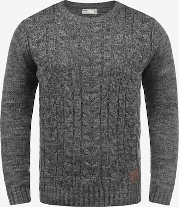 !Solid Strickpullover 'Philemon' in Grau: predná strana