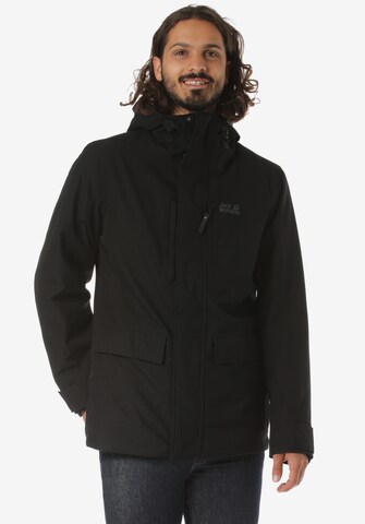 JACK WOLFSKIN Outdoorjas in Zwart: voorkant