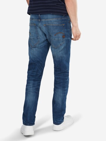 G-STAR - Slimfit Vaquero 'D-Staq' en azul: atrás