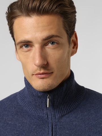 Andrew James Knit Cardigan in Blue