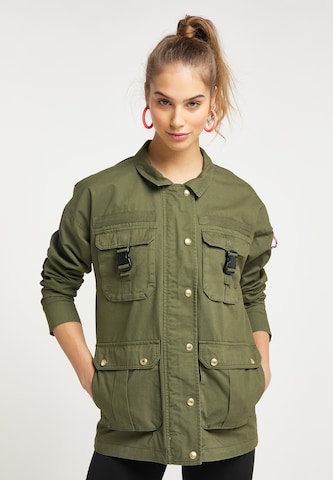 MYMO Between-Season Jacket in Green: front