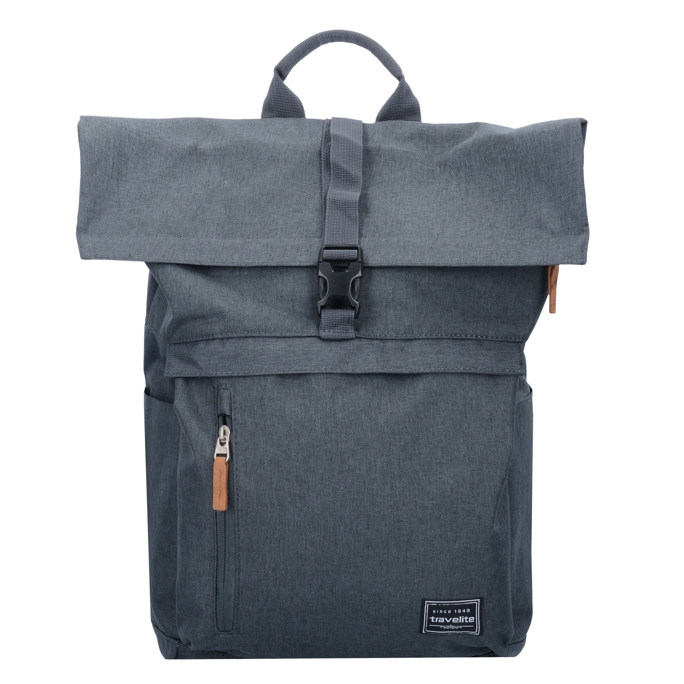 TRAVELITE Backpack 'Basics Rollup' in Grey: front
