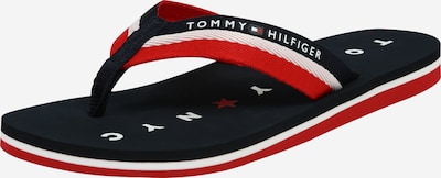 TOMMY HILFIGER Zehentrenner 'Loves Ny Beach' in marine / rot / weiß, Produktansicht