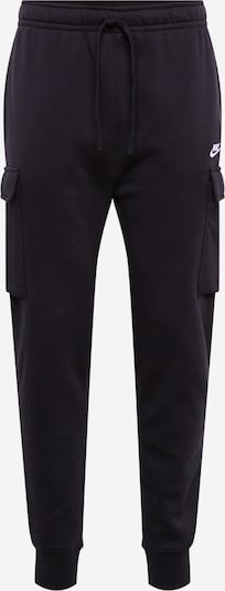 Pantaloni cu buzunare 'Club' Nike Sportswear pe negru / alb, Vizualizare produs