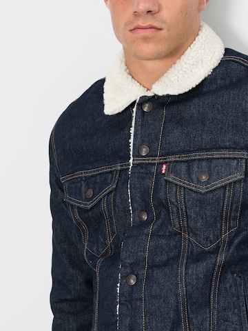 LEVI'S ® Kevad-sügisjope 'Type 3 Sherpa Trucker', värv sinine