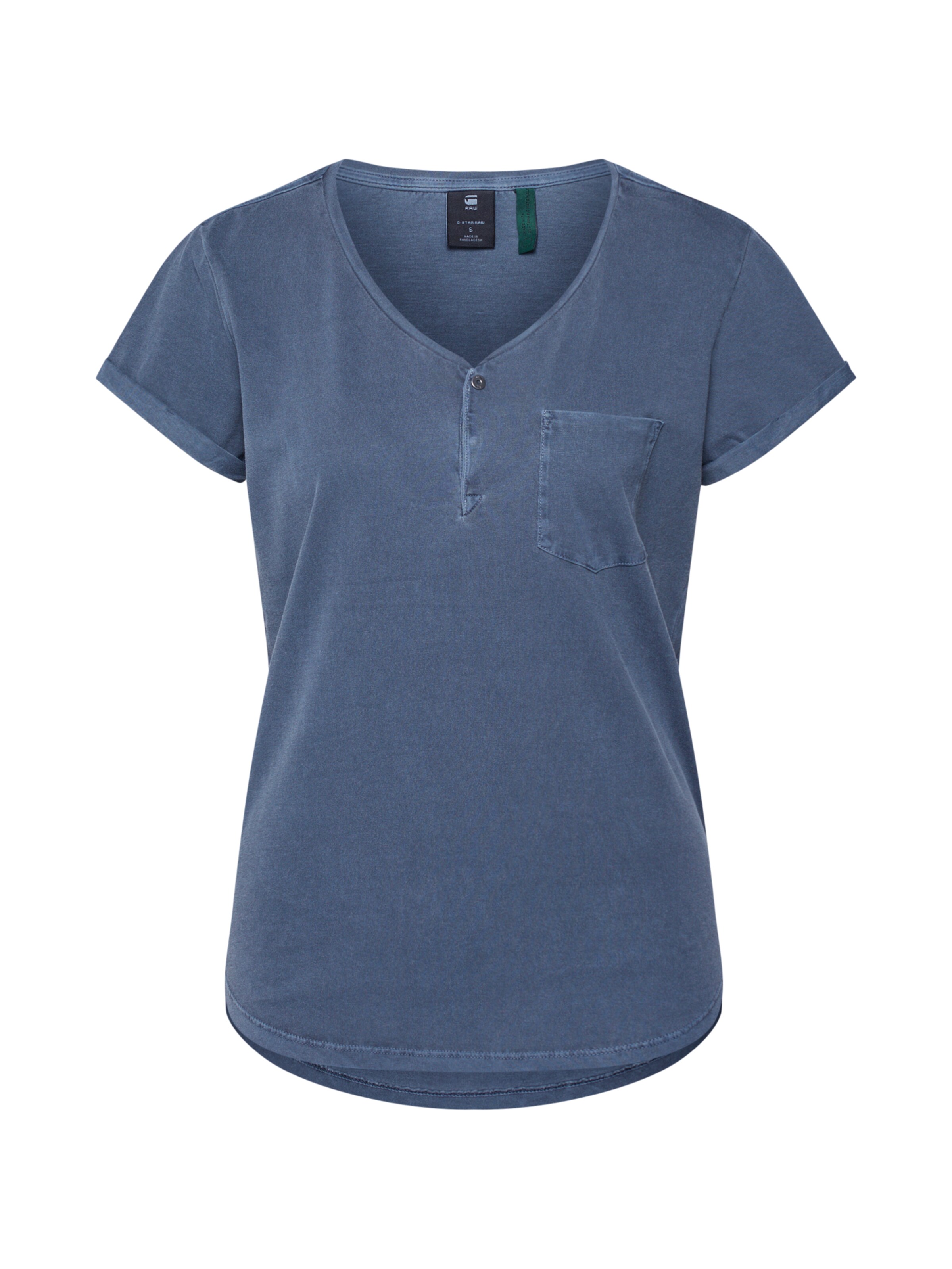 G-STAR RAW - Shirt 'Rie granddad pkt t s\s' in de kleur Blauw