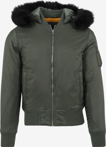 Urban Classics Between-Season Jacket in Green: front