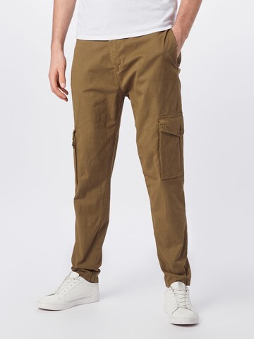 Effilé Pantalon cargo Urban Classics en vert : devant