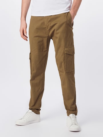 Urban Classics Tapered Cargobroek in Groen: voorkant