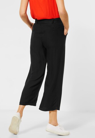 STREET ONE Wide Leg Hose in Schwarz