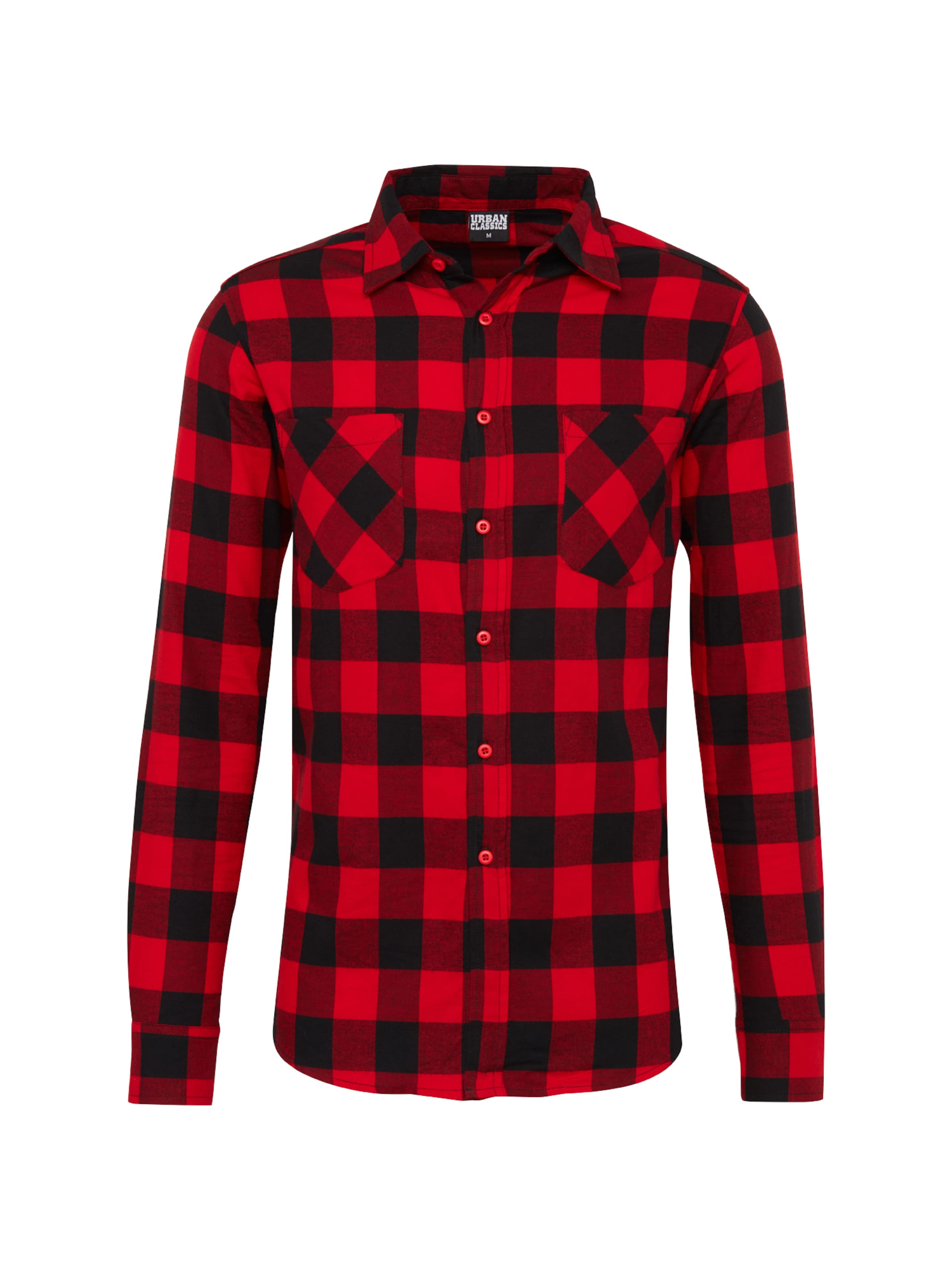 Men Plus sizes | Urban Classics Big & Tall Button Up Shirt in Red, Dark Red - TA39330