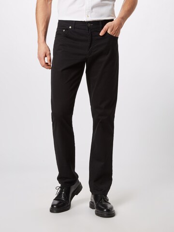 BRAX Regular Broek 'Cooper Fancy' in Zwart: voorkant