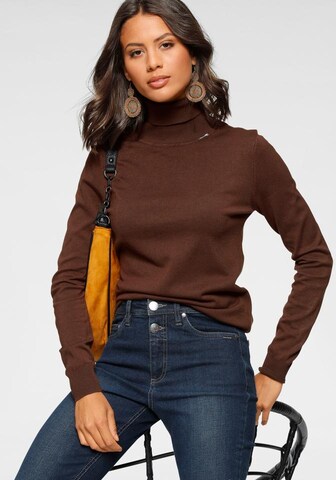Bruno Banani Pullover in Braun