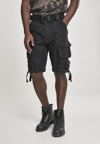 Brandit Regular Trousers 'Savage Vintage' in Black: front