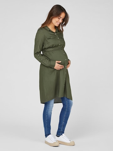 MAMALICIOUS Shirt Dress 'MERCY' in Green