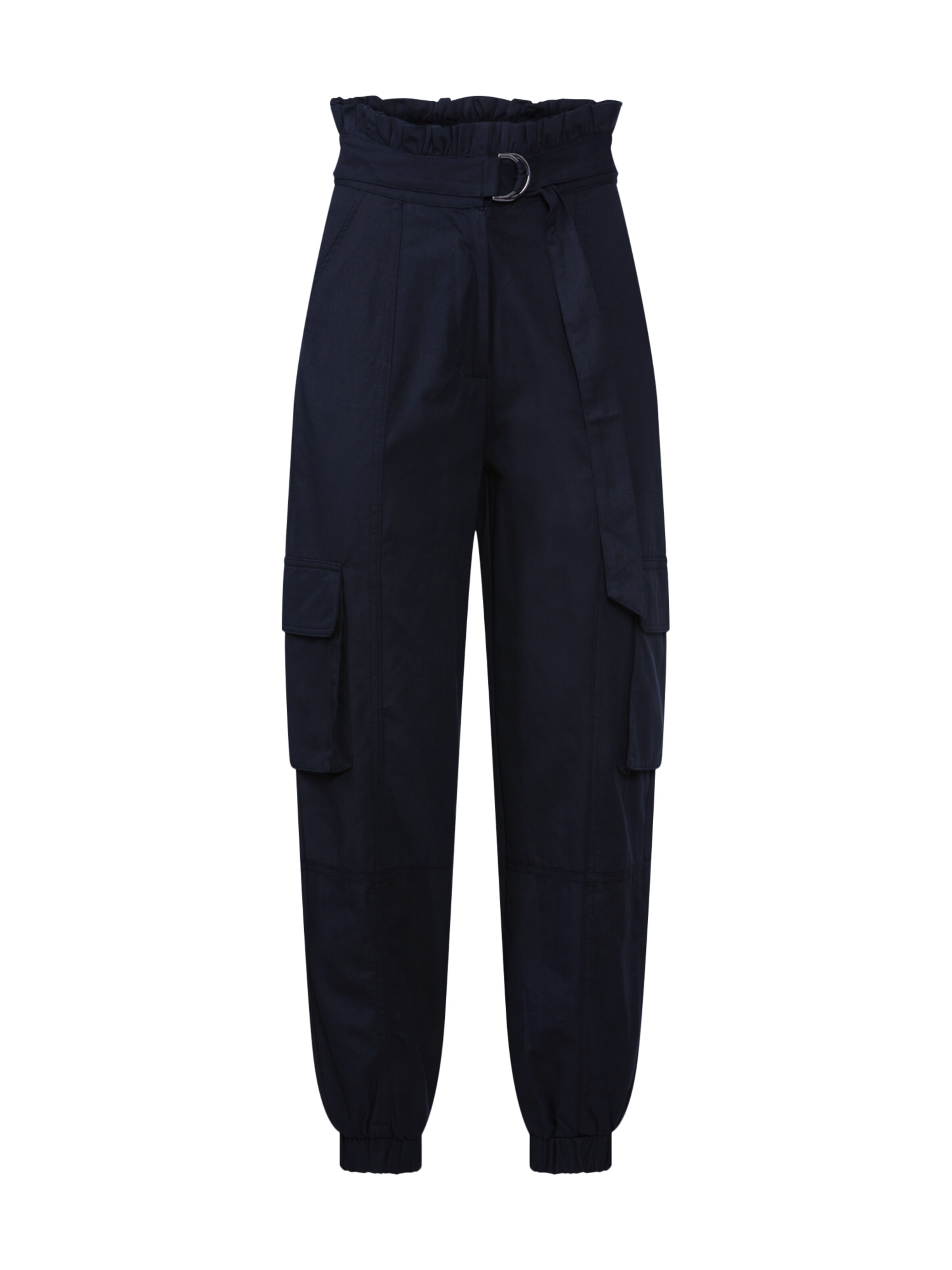 Pantaloni Boohoo pe negru: Privire frontală