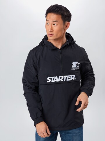 Starter Black Label Regular Fit Overgangsjakke i sort: forside