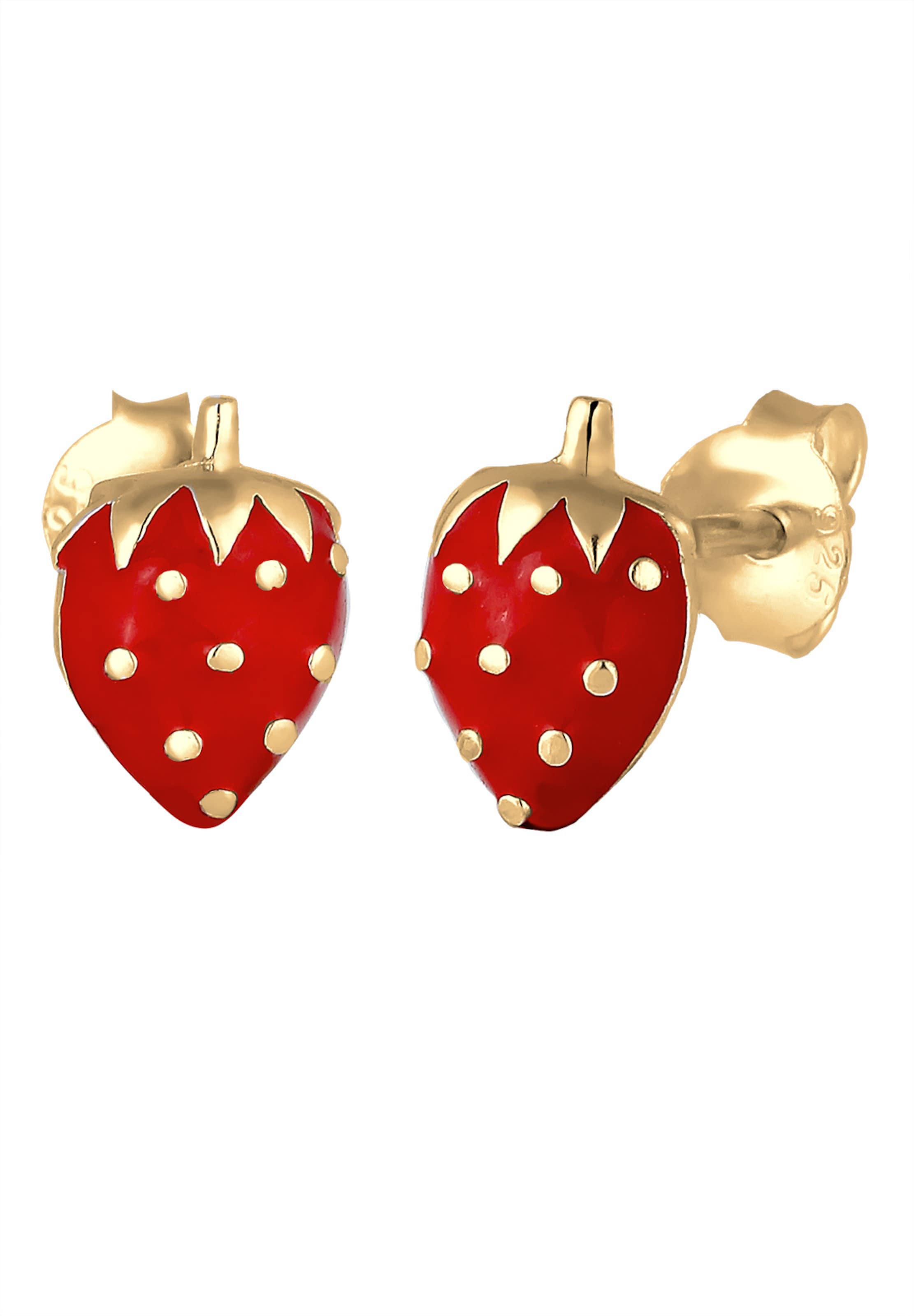 ELLI Ohrringe 'Erdbeere' in Rot: Vorderseite