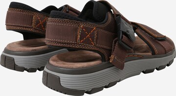 CLARKS Hiking Sandals in Brown: back