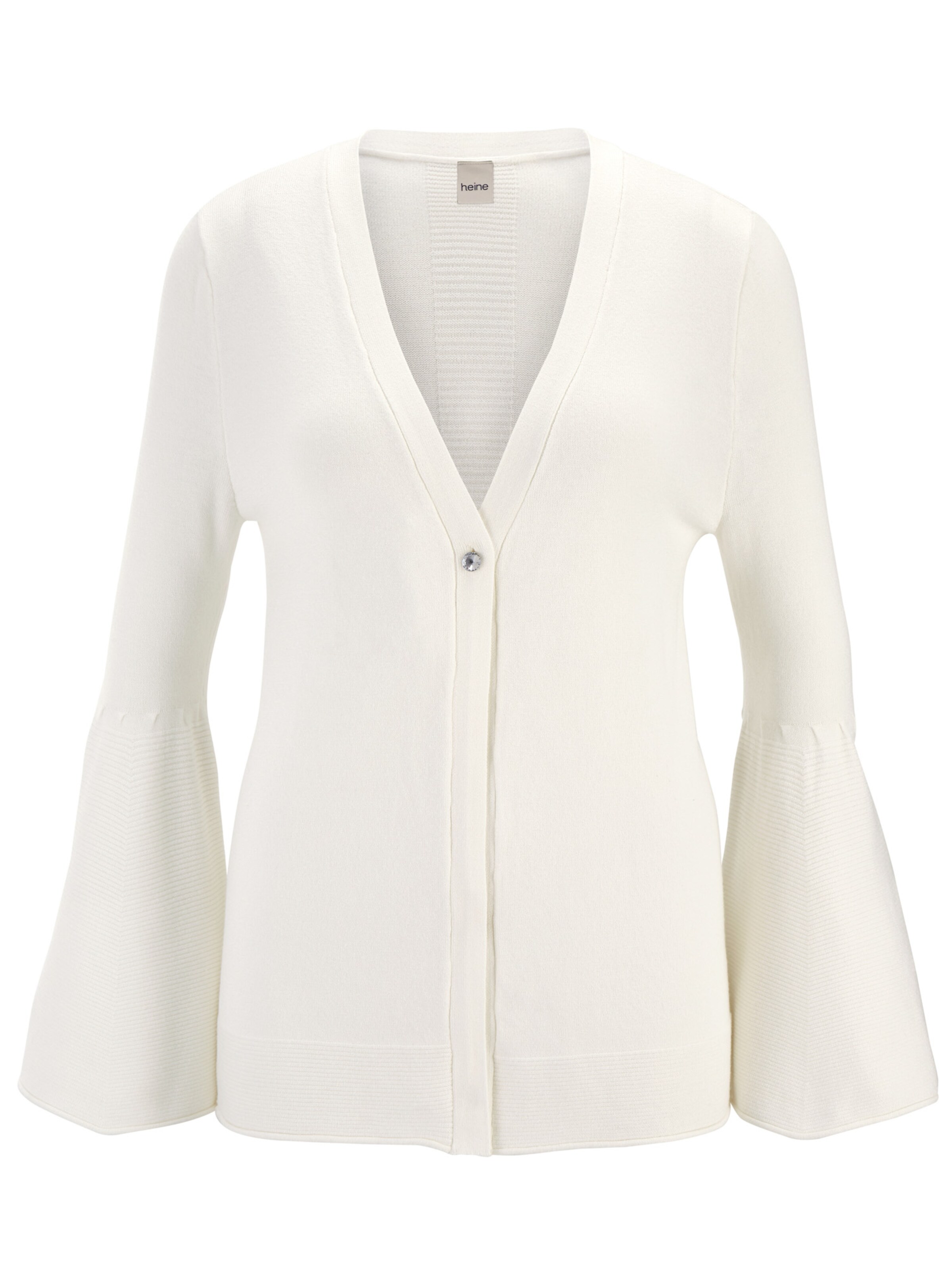 heine - Gebreid vest in de kleur Offwhite