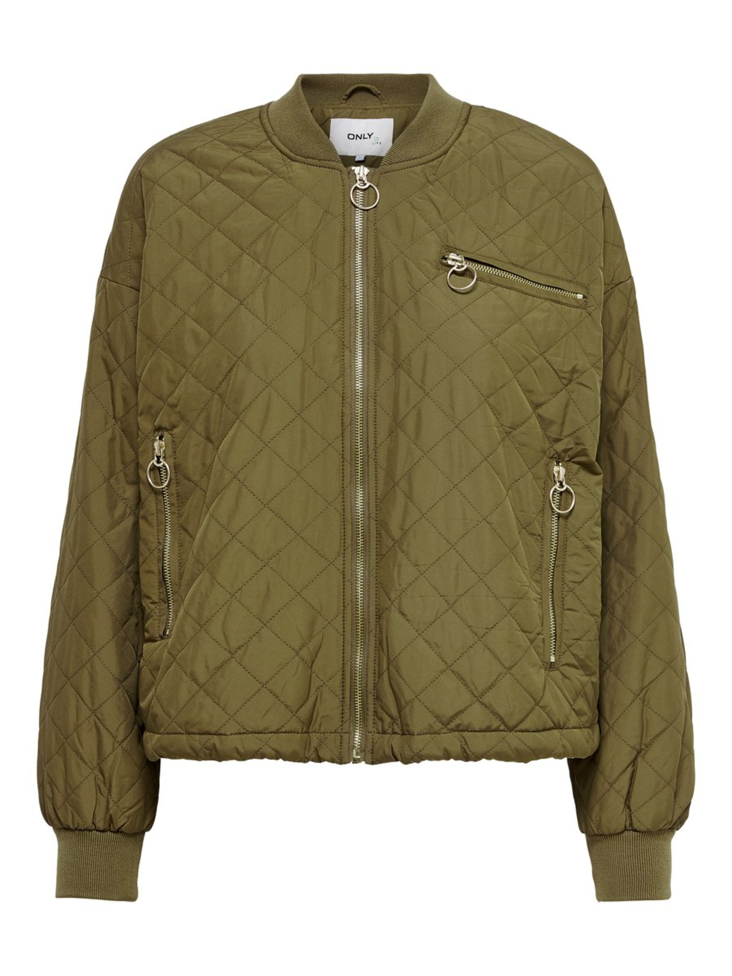 ONLY - Tussenjas in de kleur Olijfgroen