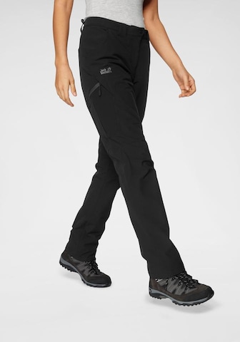JACK WOLFSKIN Regular Outdoor Pants 'Chilly' in Black: front