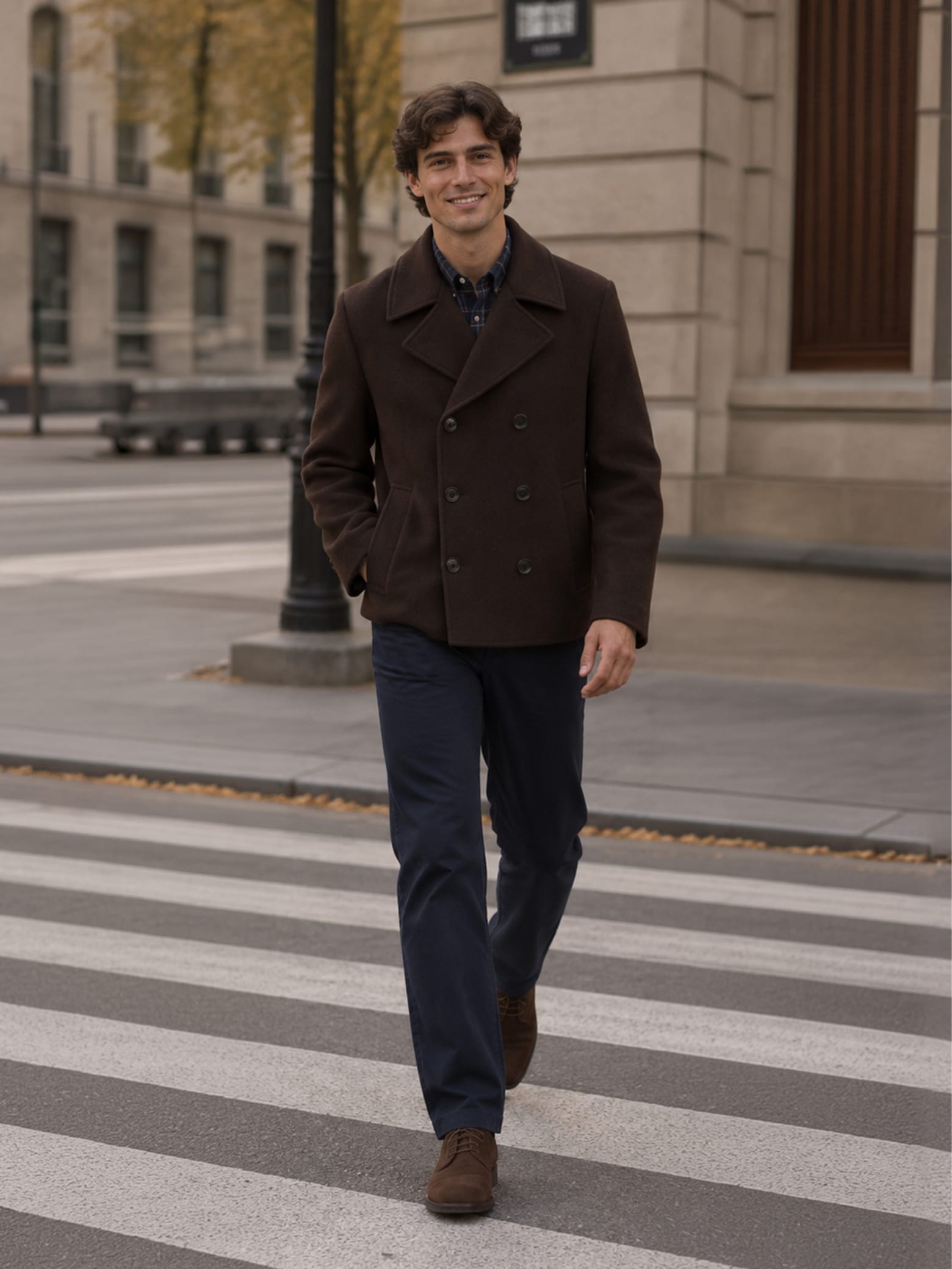 The AY Style Edit - Classic Autumn Brown Peacoat Look