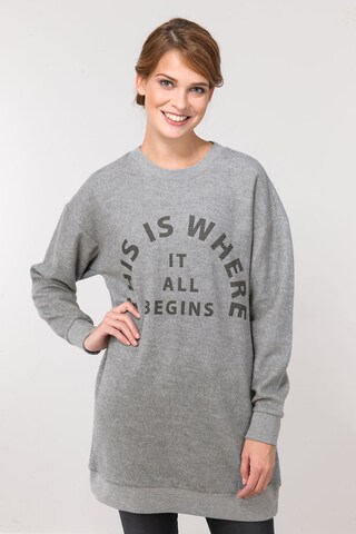 BENCH Sweatshirt 'Arrangement' in Grau: predná strana