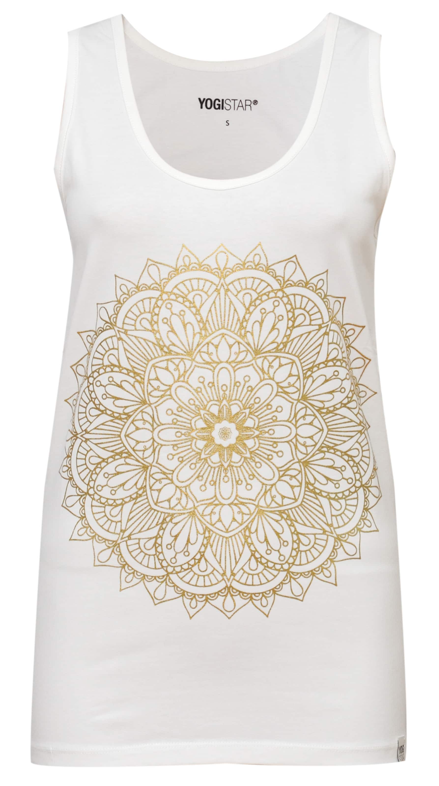 YOGISTAR.COM Top 'Mandala' in Weiß: Vorderseite