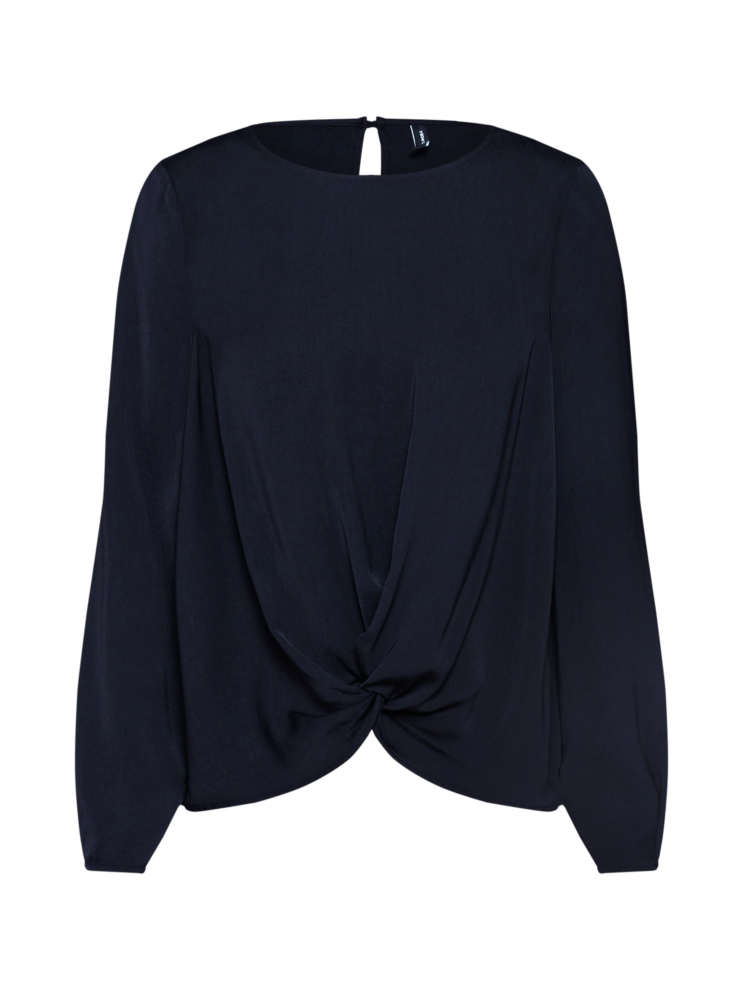 VERO MODA - Blouse 'VMSTANLY KNOT L/S TOP NOOS' in de kleur Zwart