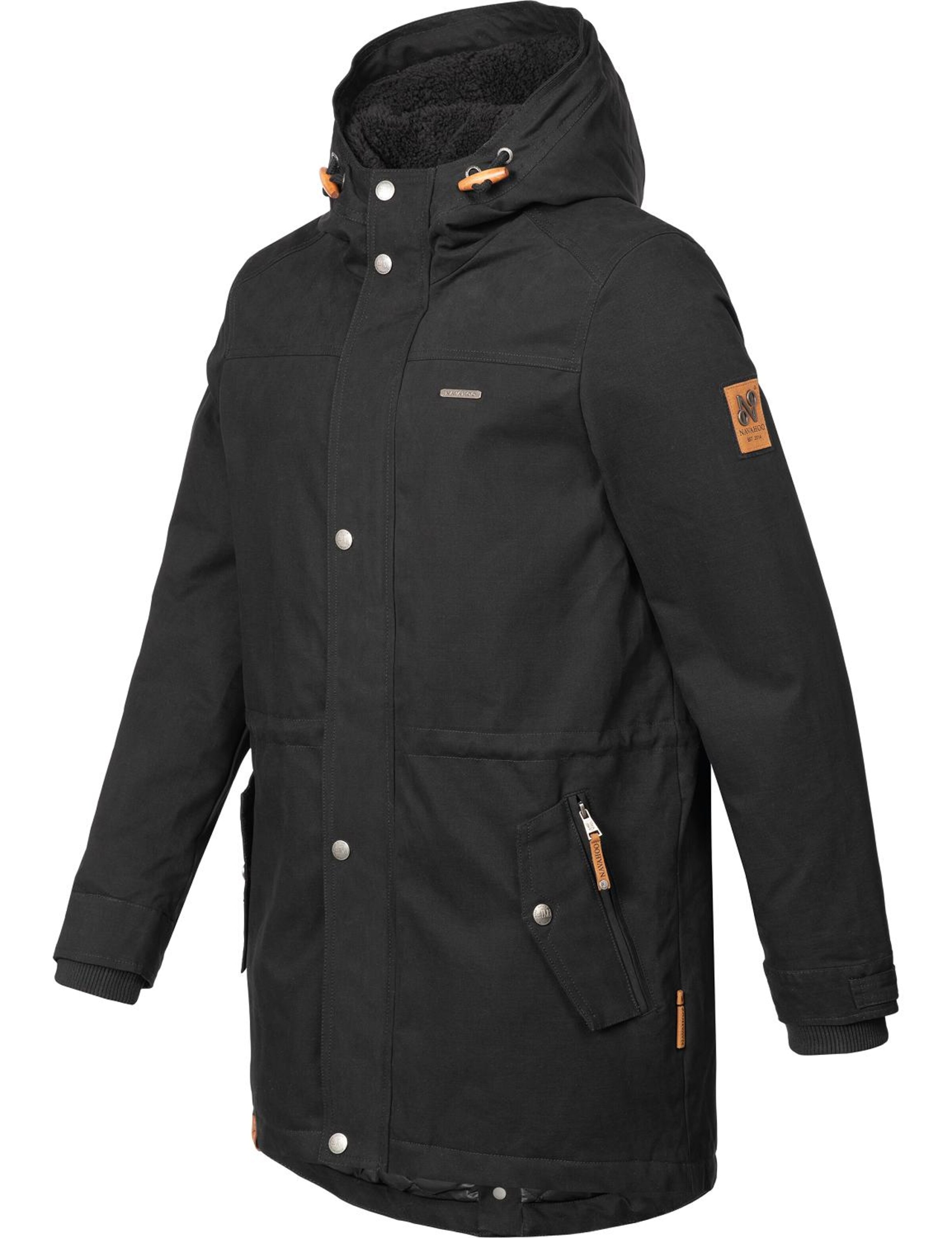 NAVAHOO Parka 'Manaka' in Schwarz