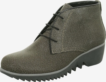 Wolky Lace-Up Ankle Boots in Green: front