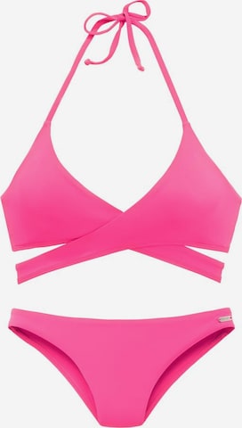 BENCH Bikini in Pink: front