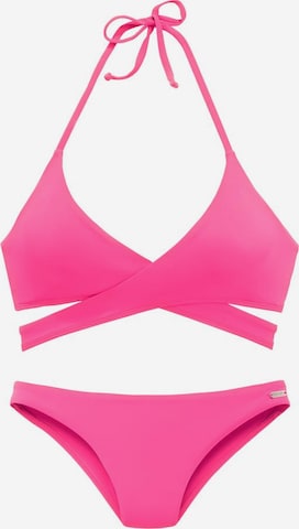 Triangle Bikini BENCH en rose : devant