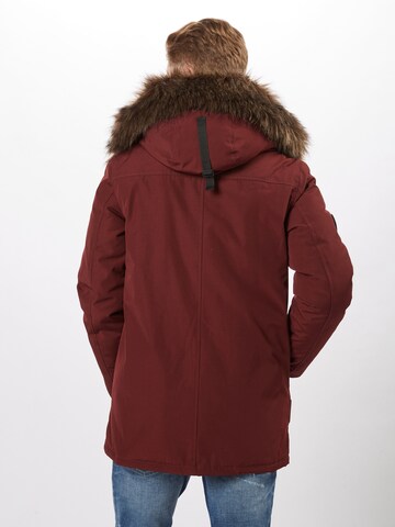 Parka d’hiver 'Rookie' Superdry en rouge : derrière