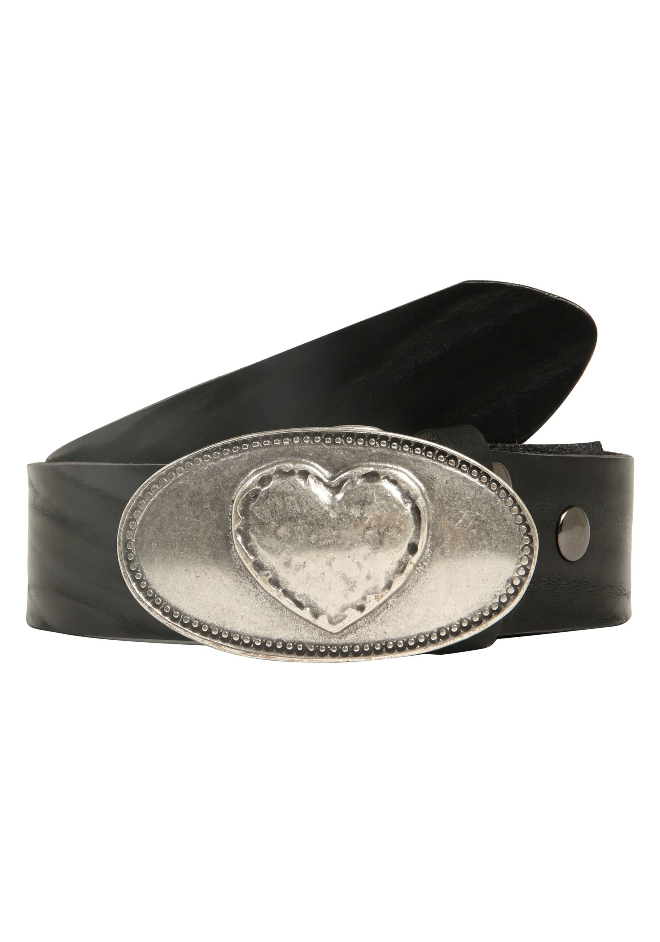 RETTUNGSRING by showroom 019° Ledergürtel in Schwarz: Vorderseite