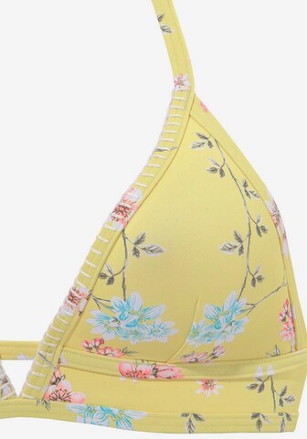 SUNSEEKER Triangle Bikini Top 'Ditsy' in Yellow