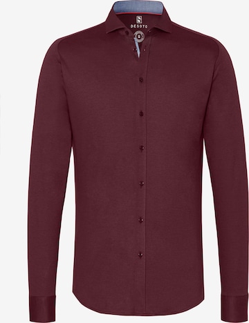 DESOTO Slim fit Overhemd in Rood: voorkant