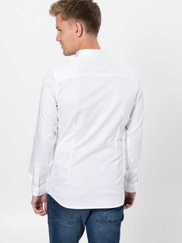 JACK & JONES Cупер слим Рубашка 'Parma' в Белый