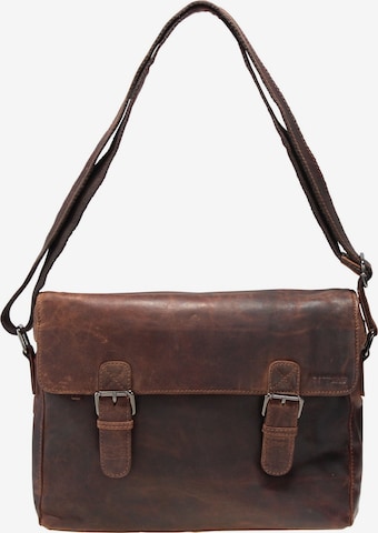 Sac d’ordinateur portable Greenland Nature en marron : devant