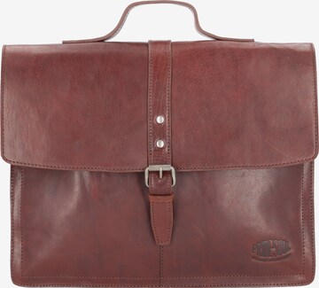 Pride and Soul Document Bag in Brown: front