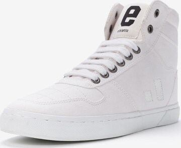 Ethletic High-Top Sneakers in White: front