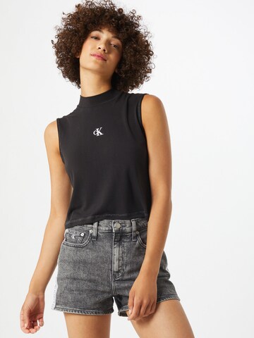 Calvin Klein Jeans Top – černá: přední strana