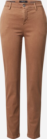 Coupe slim Pantalon 'Bettie' REPLAY en marron : devant