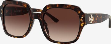 Lunettes de soleil Tory Burch en beige : devant