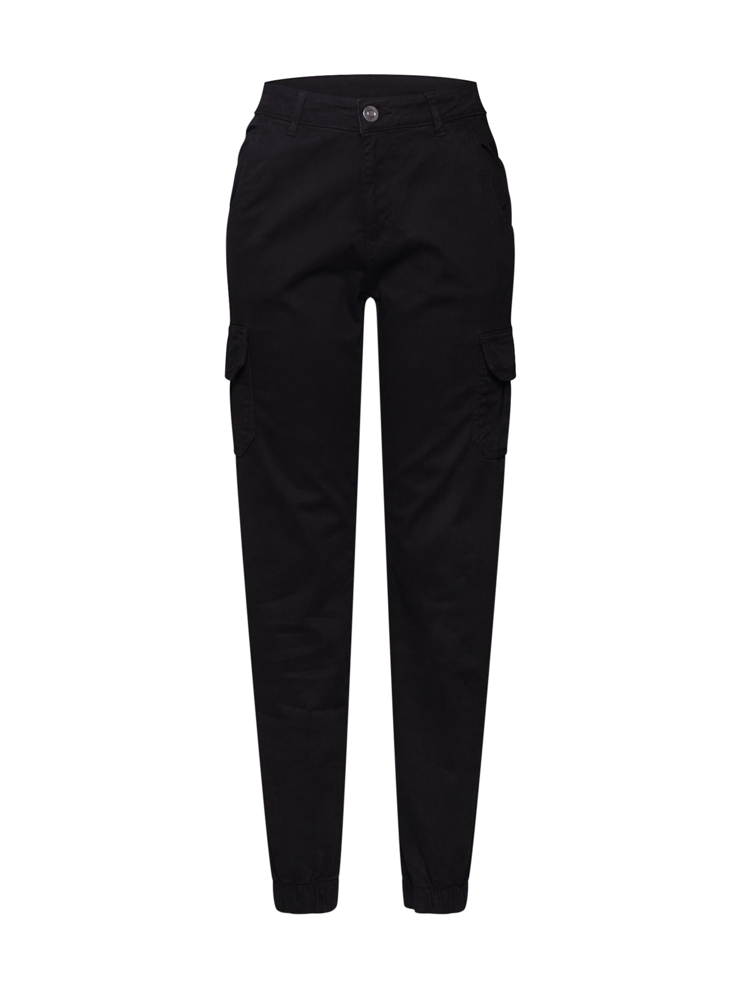 Urban Classics Klapptaskutega püksid, värv must: eest vaates