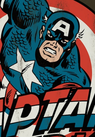 LOGOSHIRT T-Shirt 'Captain America' in Grün