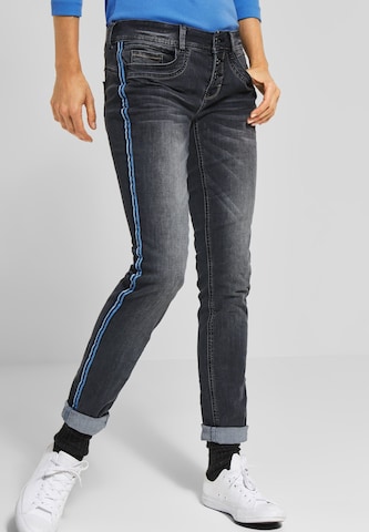 STREET ONE Slimfit Jeans 'Crissi' in Grau: predná strana
