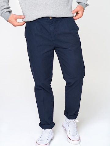 DAN FOX APPAREL Regular Chino trousers 'Anton' in Blue: front