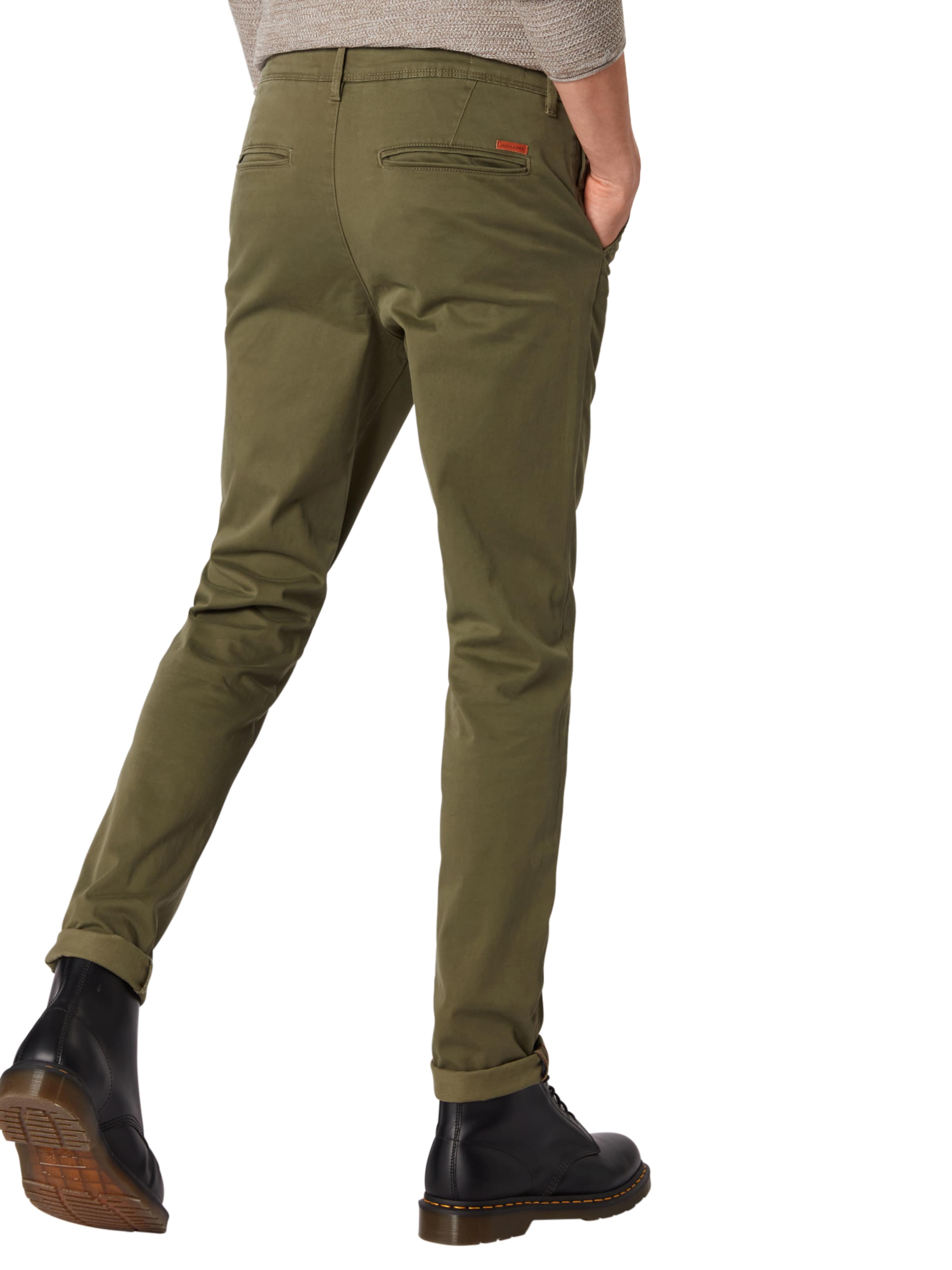 JACK & JONES - Slimfit Pantalón chino 'JJIMarco JJBowie' en verde